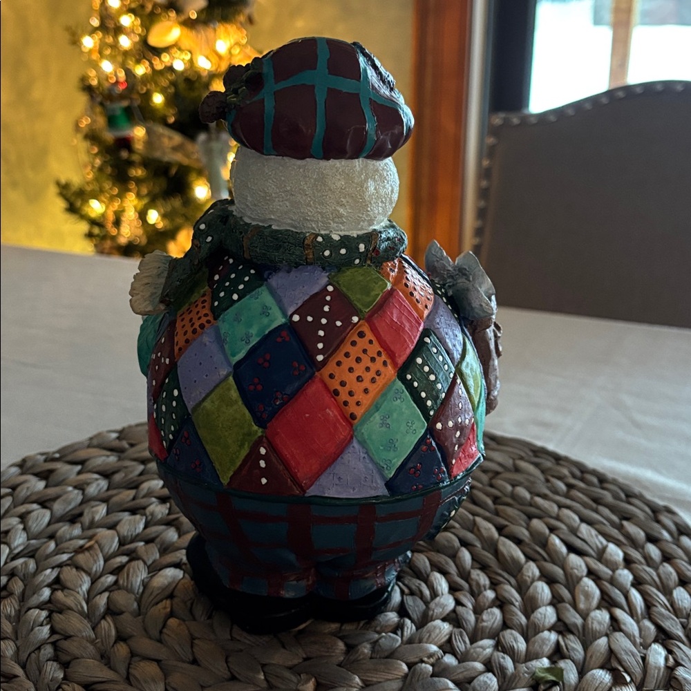 Festive Golfer Snowman Figurine - Picture 3 of 5